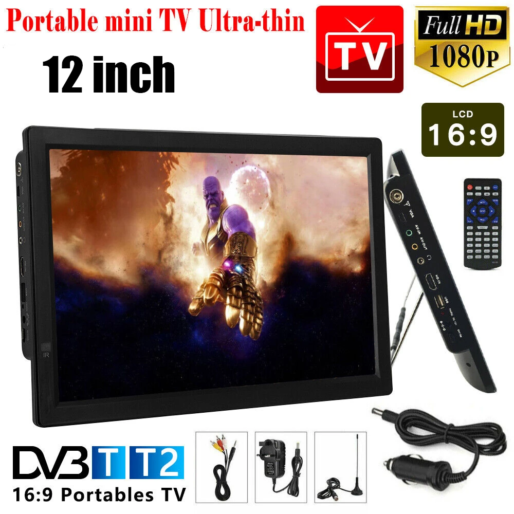 Portable Television 12 Inches Mini Television Portable 12v 12 Inch