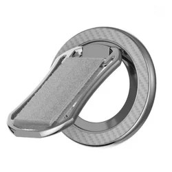 Magnetic Rotatable 4 - in - 1 Phone Grip and Holder with Shockproof Cover (Gray)