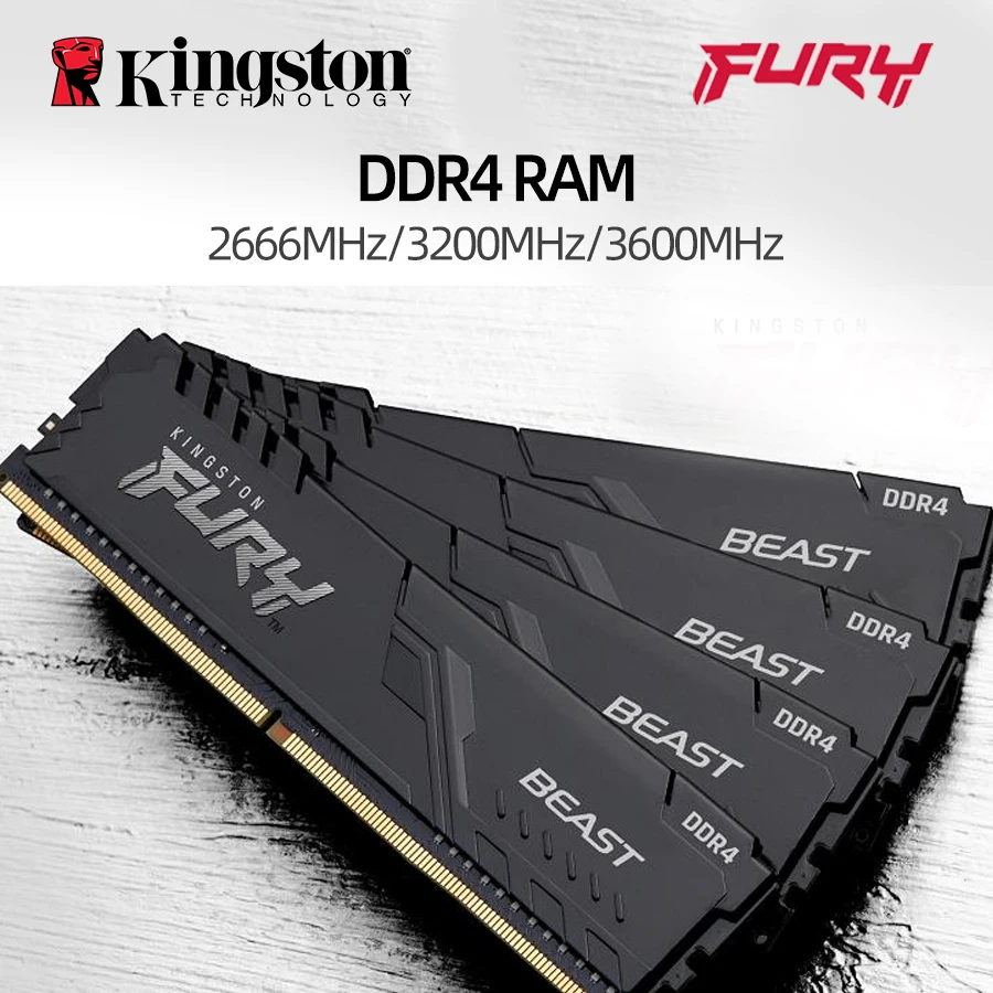 100% New Kingston FURY Beast RGB DDR4 2666MHz 3200MHz 3600MHz RAM Desktop  Memory Ram RGB DDR4 RAM 8GB 16GB FURY Beast DDR4 - AliExpress