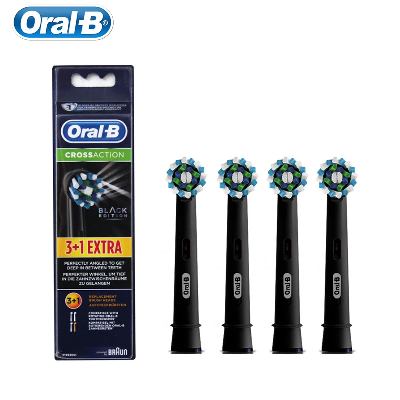 Testina Di Ricambio Orale B Azione Incrociata Colore Nero Per Ricariche Di Denti Per Pulizia Profonda Per Spazzolino Elettrico Orale B