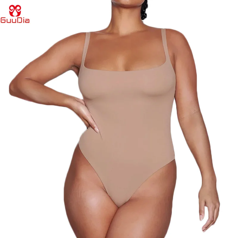 Qtree Plus Size Bodysuit Shapewear Women's Tummy Control Sculpting