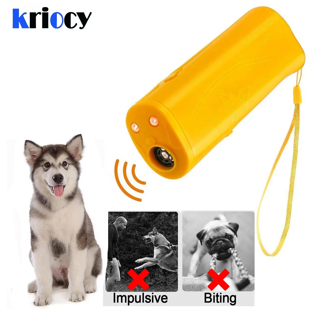 Pet Dog Repeller Anti Barking Stop Bark Training Device Trainer LED Ultrasonic 3 in 1 Anti Barking Ultrasonic Without Battery