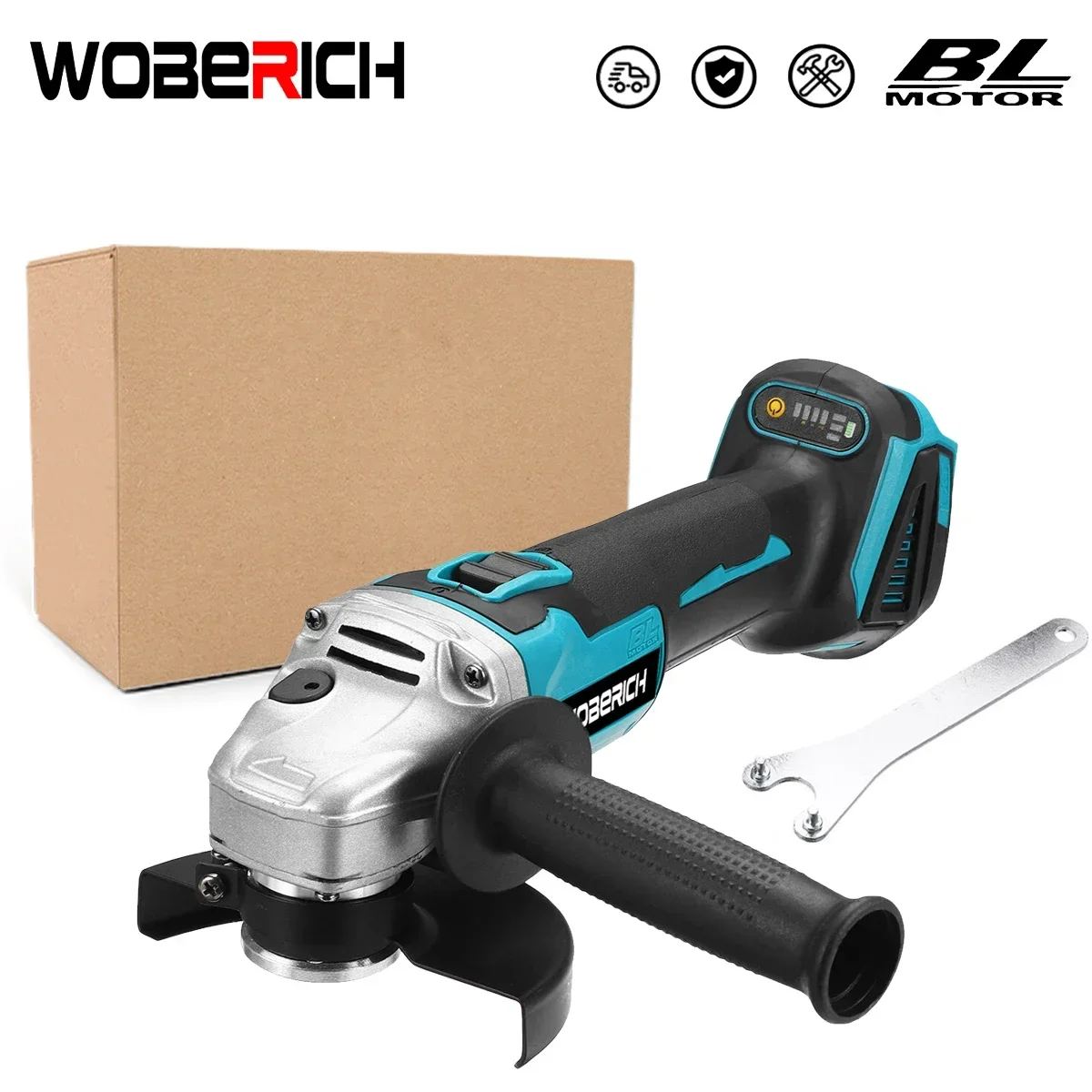 

18V 100mm Brushless Cordless Impact Angle Grinder For Makita 18V Battery Power Tools Cutting Machine Polisher Only Tool