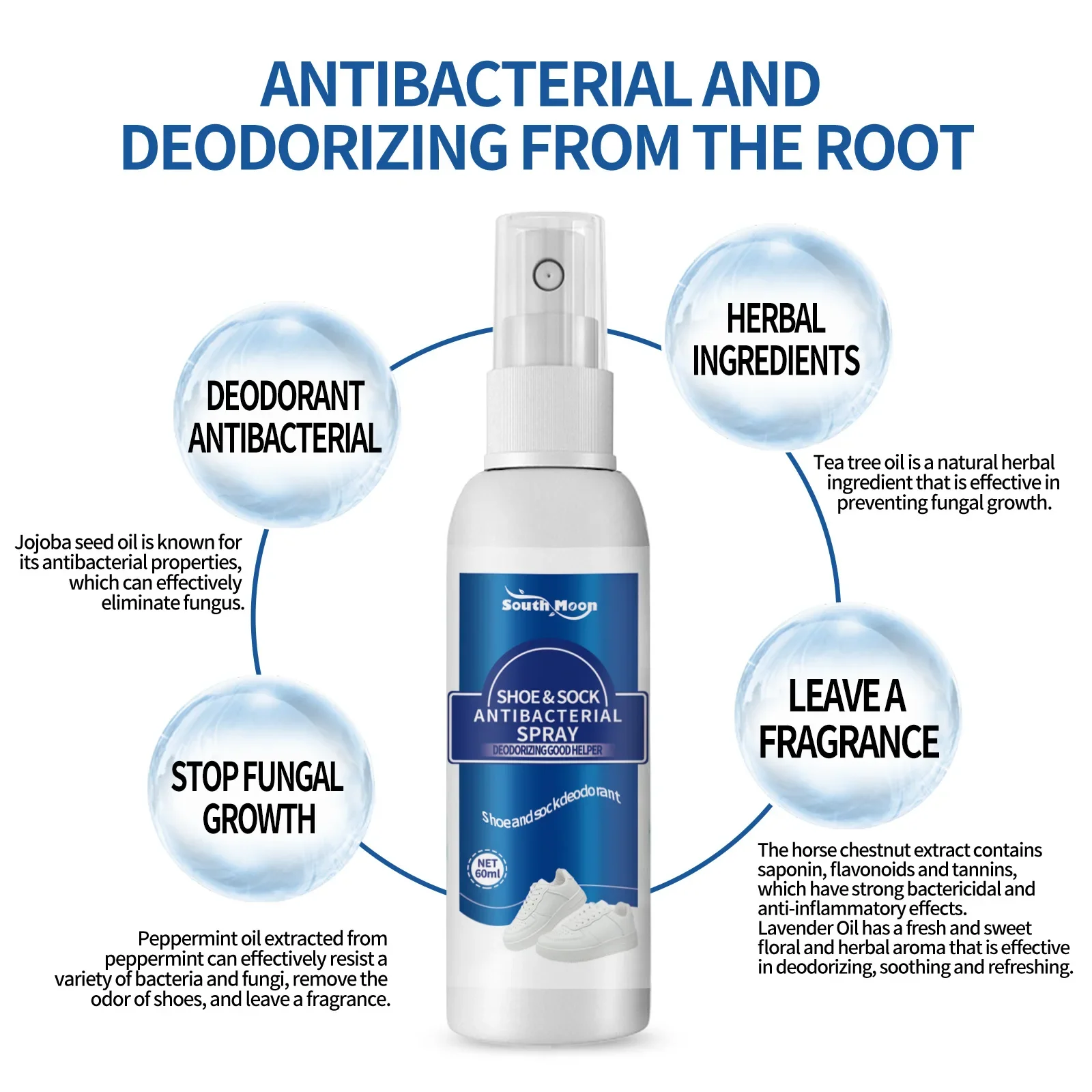 Shoe Foot Deodorizer Spray Natural Refreshing Foot Odor Removal Anti-sweat Care Deodorant shoe odor removal spray,shoe odor spray