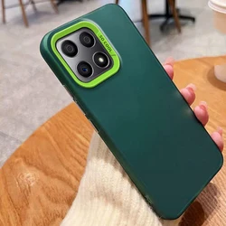 Luxury Aurora Matte Metallic Phone Case - Premium Protection Cover for Honor X8 (4G) (Green)