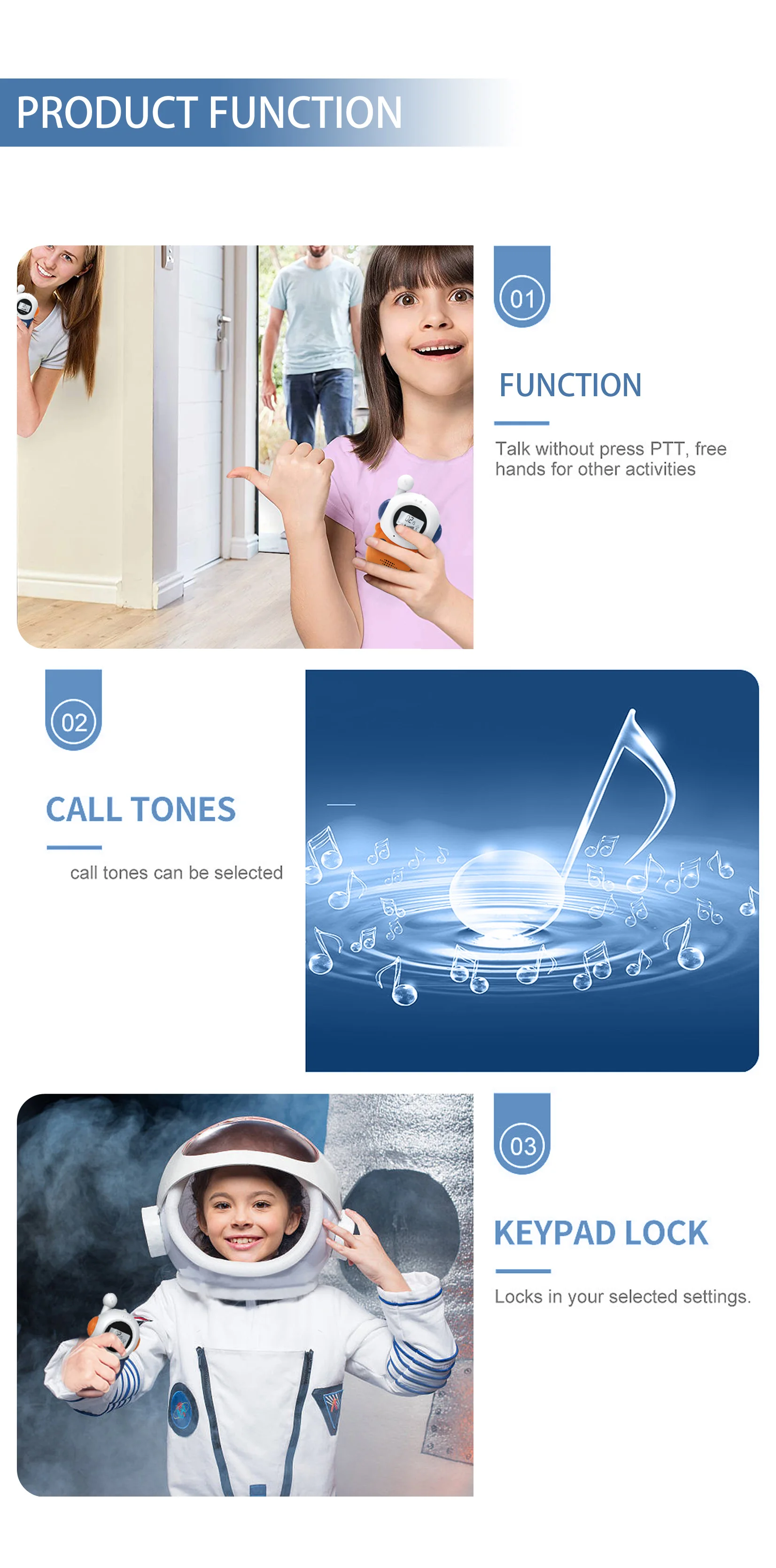 Kids Walkie Talkie 2PCS Electronic Toys Children Spy Gadgets Baby Radio Phone 3km Range Christmas Birthday Gift For Boys Girls 5