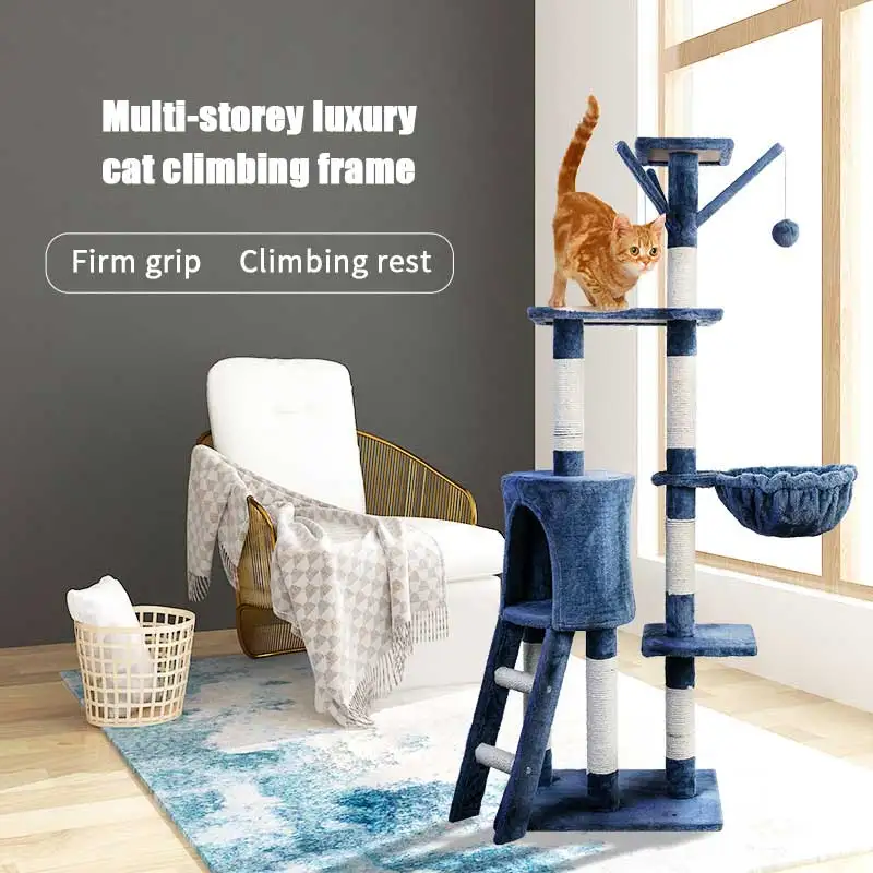 

5 Layers Luxury Cat Tree Climbing Frame Kitten Nest Sisal Rope Beds KittenTower Tower Scrapers for Cats Toys Cat Accessories