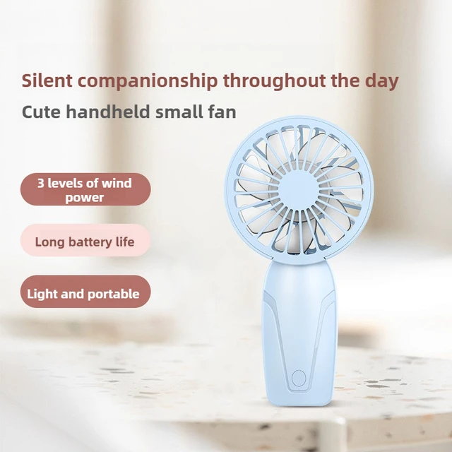 Piccolo ventilatore portatile portatile ABS leggero aspetto carino Mini ventilatore ricaricabile USB per mini ventilatore tascabile portatile di raffreddamento On Go 2