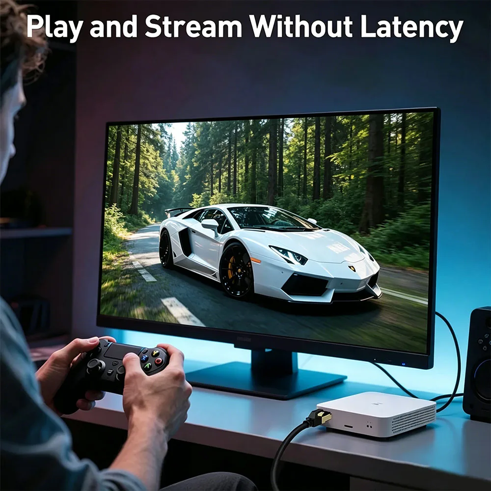 Cat8 이더넷 케이블 40Gbps 2000MHz 나일론 편조 RJ45 LAN 코드 0.5-15M PS5/4 라우터 PC 노트북 모뎀 게임 콘솔 컴퓨터용