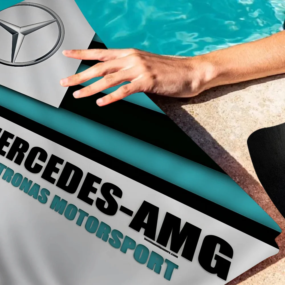 Car B-Benz Anime Beach Swimming Towel Soft Absorbent Washcloth Children's Gifts for Kids Travel Camping Gym 3