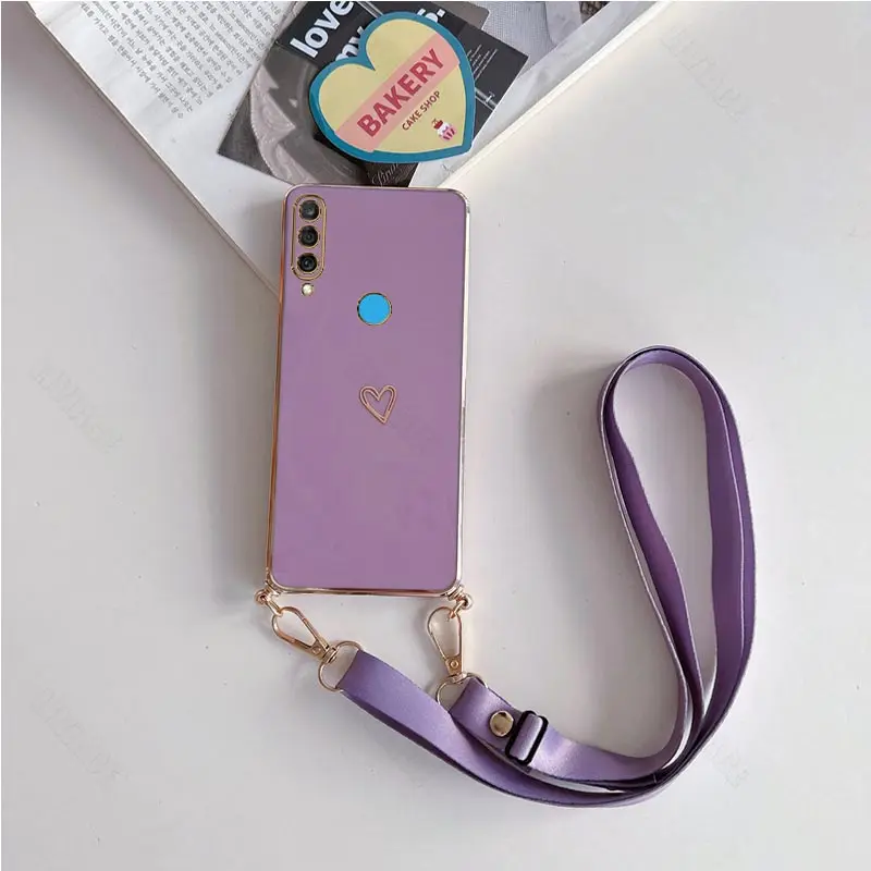 Love Heart Crossbody Lanyard Strap Phone Case – Stylish and Functional Cover