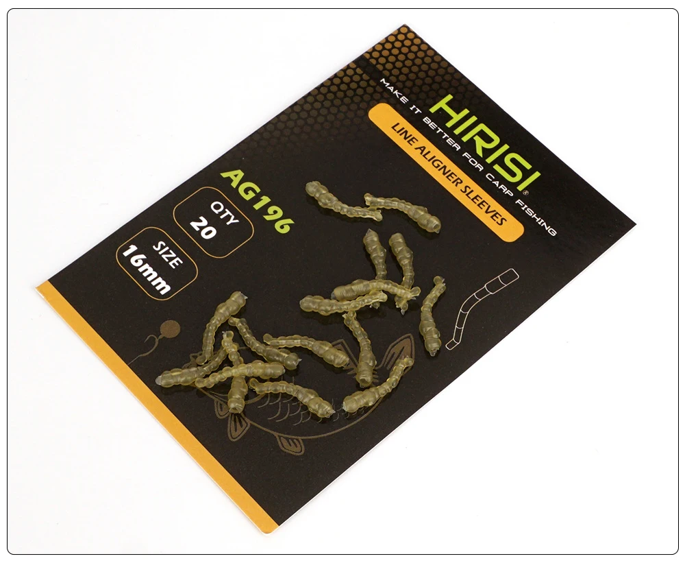 Hirisi 20 Stück Europäische Karpfenangel-Röhren 16mm Wurmförmiger Silikon-Leinenschutz Karpfenangel Anti-Tangle Rig Zubehör AG196 – Detail 8