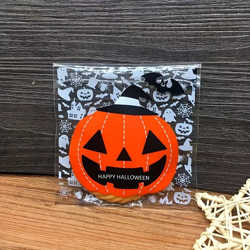 Halloween Cookie Bags 10CM*10CM Transparent Candy Gift Bag