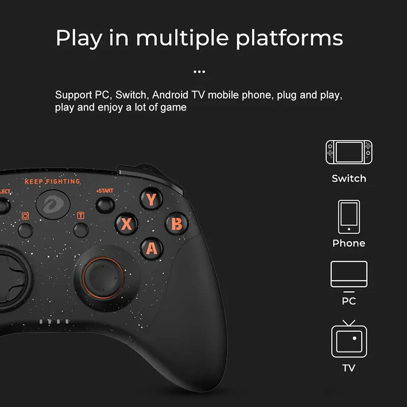 Dareu-gamepad sem Fio Bluetooth Controlador de Jogo 360 ° pc Joystick Controladores de Choque Duplo para Android tv Telefone Interruptor - Image 5
