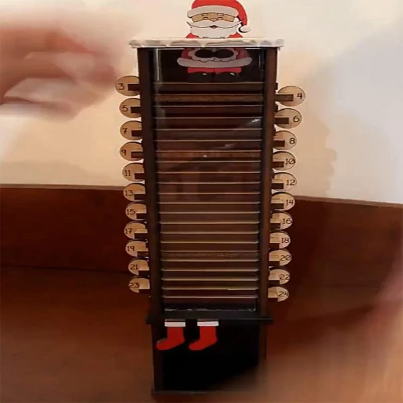 Santa Claus Down Chimney Countdown Advent Calendar 24 Days Countdown