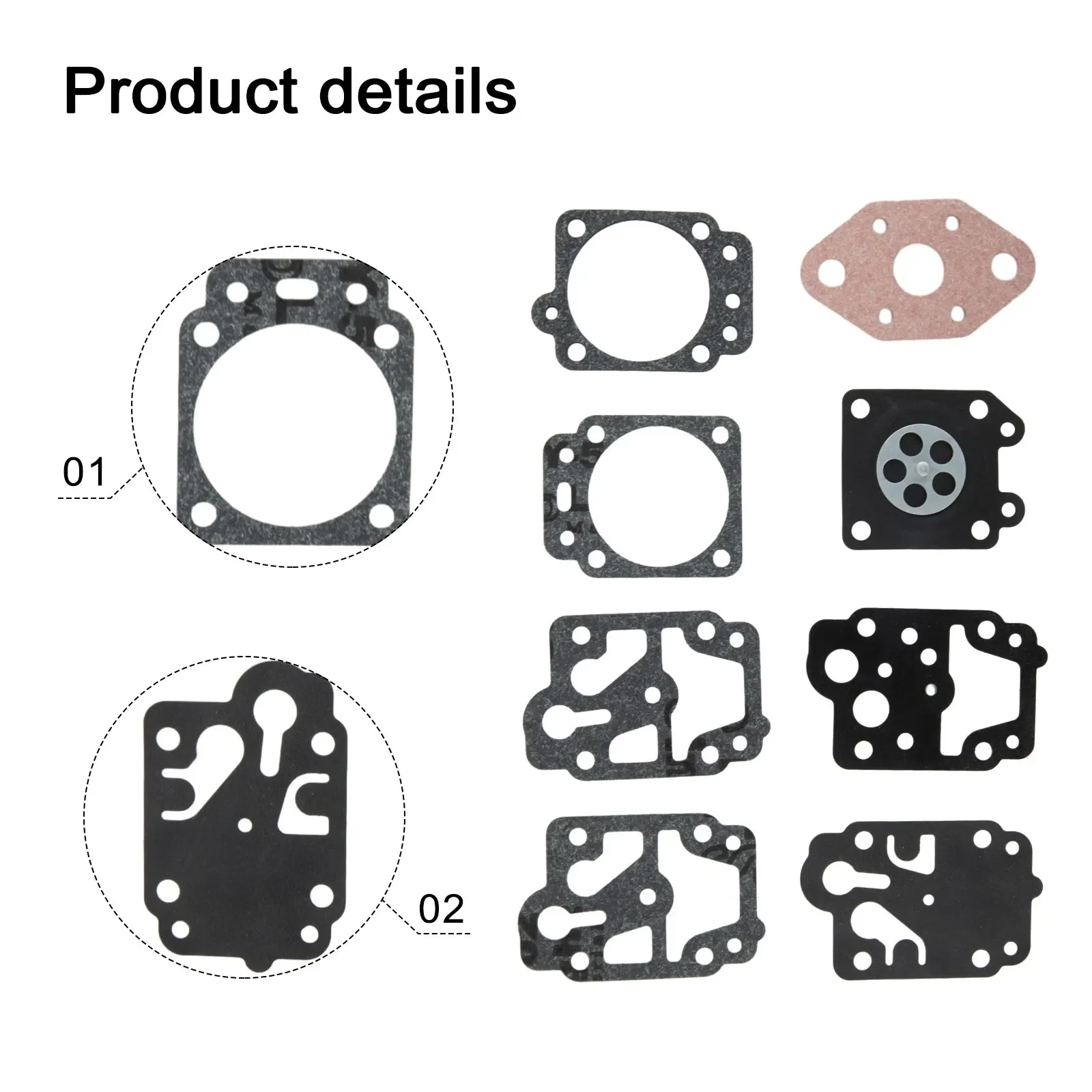 

Washer Gasket Asbestos-Carburetor Kit For Einhell For Wabro WYL Carburettor Lawn Mower Accessories Repair Kit