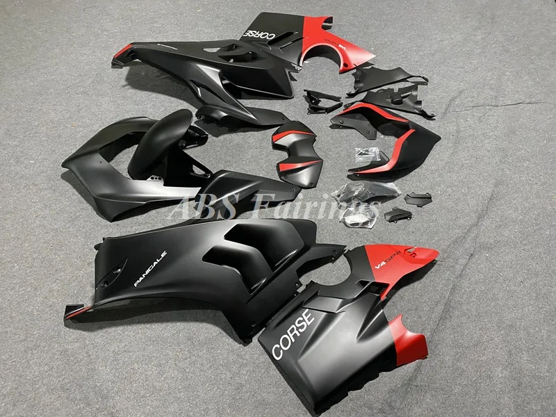 Nuovo Kit Carene Motore Moto Abs Adatto Per Ducati Panigale V4 V4S 2023 2024 23 24 Set Carrozzeria Personalizzato Rosso Nero Opaco