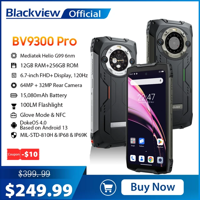 Blackview BV9300 Pro Rugged Phone Helio G99 6.7'' 120Hz Display 12GB 256GB  Smartphone With Dual Screen 15080mAh, 64MP Cellphone - AliExpress