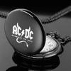 Vintage Engraved Black Quartz Pocket Watch Arabic Numerals Dial Necklace Clock Pendant Gift for Women Men Kids Reloj De Bolsillo