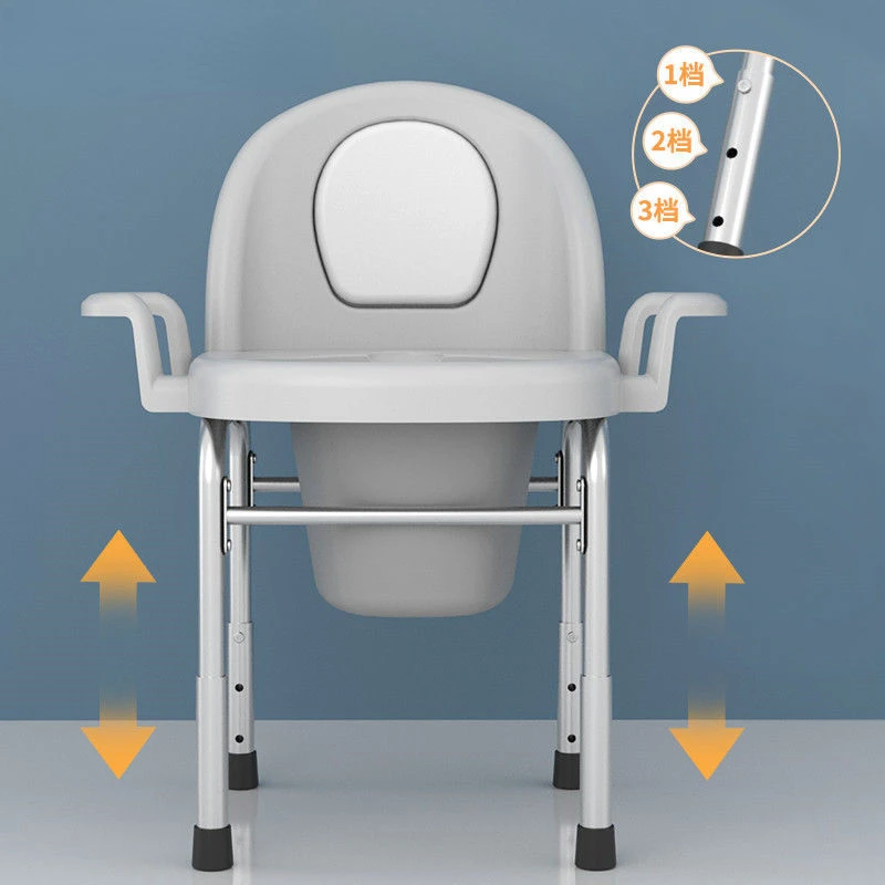 Safety Armrests Elderly Commode Chairs, Portable Toilet Chair for Disabled People Aids, Household Toilet Stool Squat Toilet Seat 4