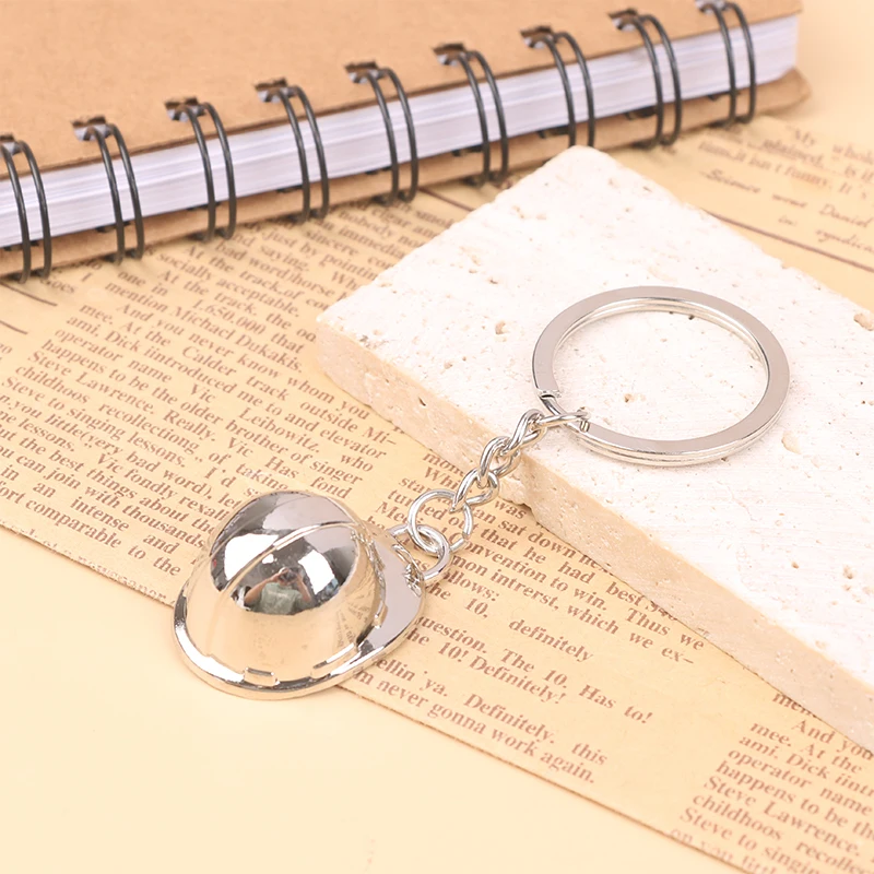 

Bag Pendant Mini Metal Hard Hat Keychain Creative Simulation 3D Helmet Event Holiday Practical Gift Pendant Safety Protection