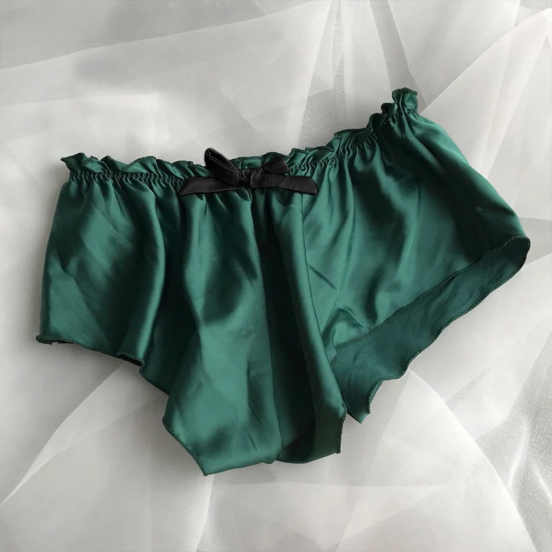 Satin Traceless Ice Silk Women'S Panties Breathable Large Mid Waist Underwear For Women Briefs Sexy Underpants Female Lingerie