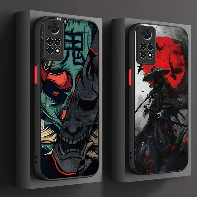 Samurai Hannya Mask Ghost Protective Phone Case Cover