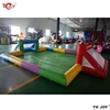 Free Air Shipping 10x5m Customized PVC Soap Football Field Inflatable Soccer Pitch, Inflatable Soccer Field for Sale 4