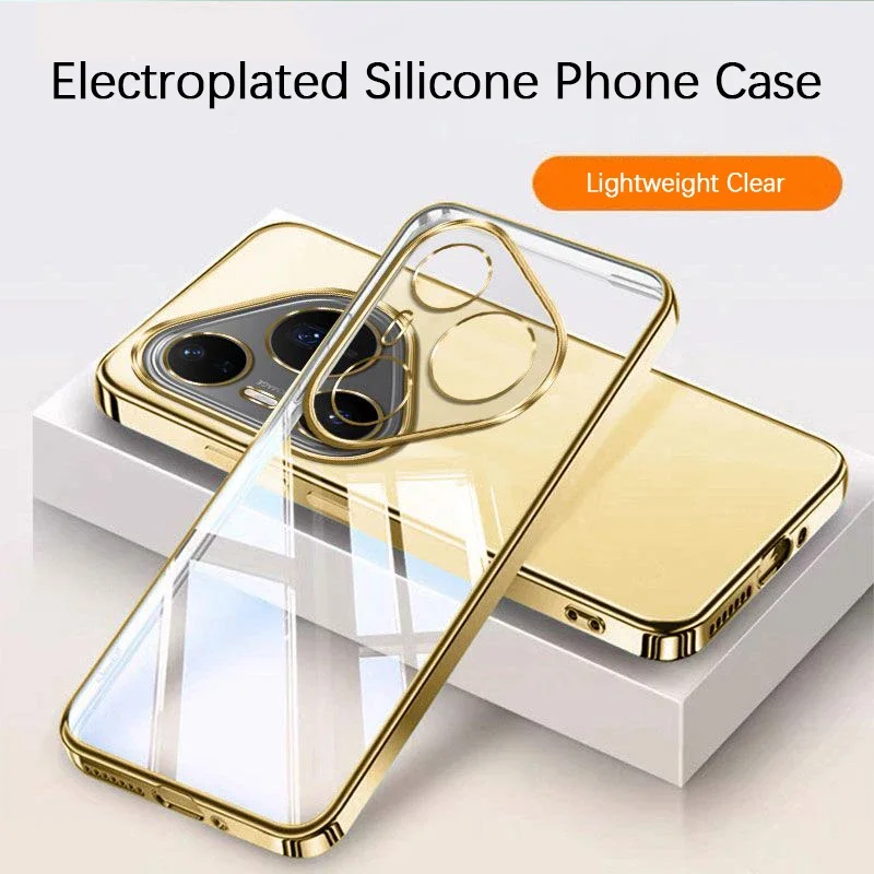 Luxury Glossy Frame Ultra Slim Transparent Shockproof Phone Case
