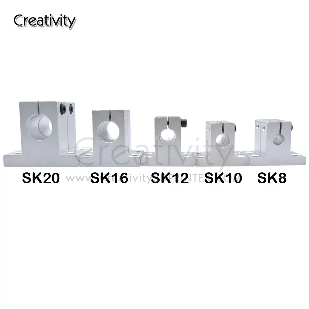 4pcs/lot 3D Printer Sliding part Accessories Brackets (SK8 SK10 SK12) 8mm aluminum linear Rod Rail Shaft Support CNC Router 3d 4pcs sk8 sk10 sk12 sk16 sk20 sk25 sk30 sk35 linear bearing rail shaft support linear shaft linear rod cnc router 3d printer part