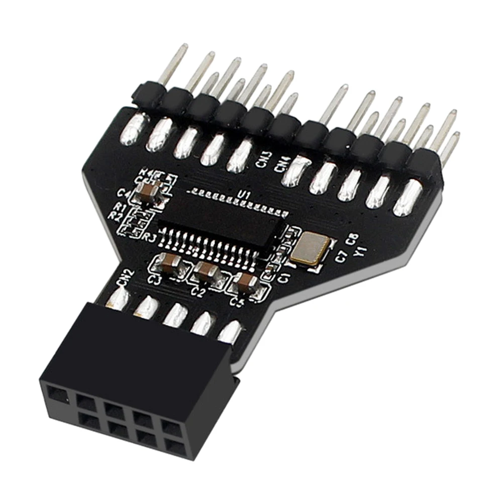 USB2.0 9Pin Splitter USB HUB Connector 1 To 2 Extension Adapter Motherboard USB 3.0 19pin to USB2.0 9Pin Header For RGB Lamp Fan