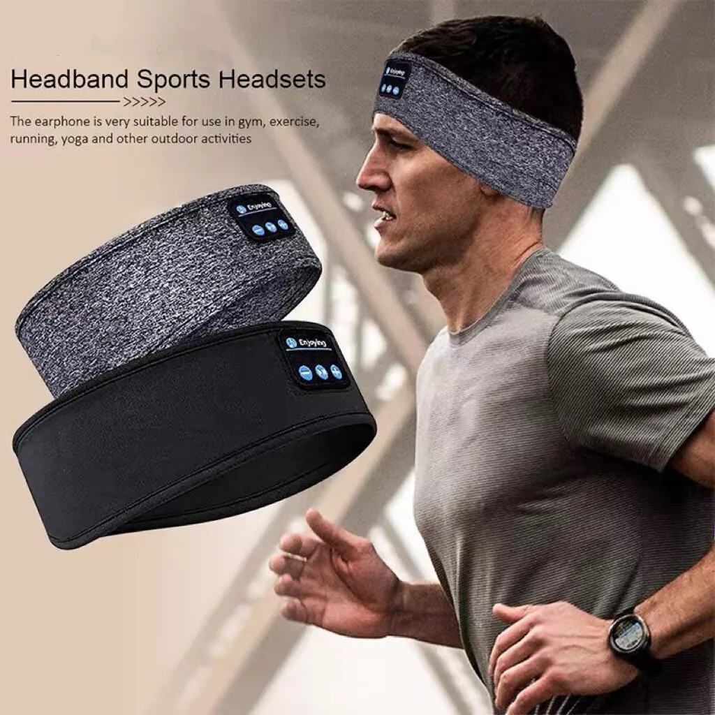 New Sleep Headphone Headband With Wireless Music Sports Sweat Absorption  Hair Headband Built-In Sleep Music Eye Mask - AliExpress