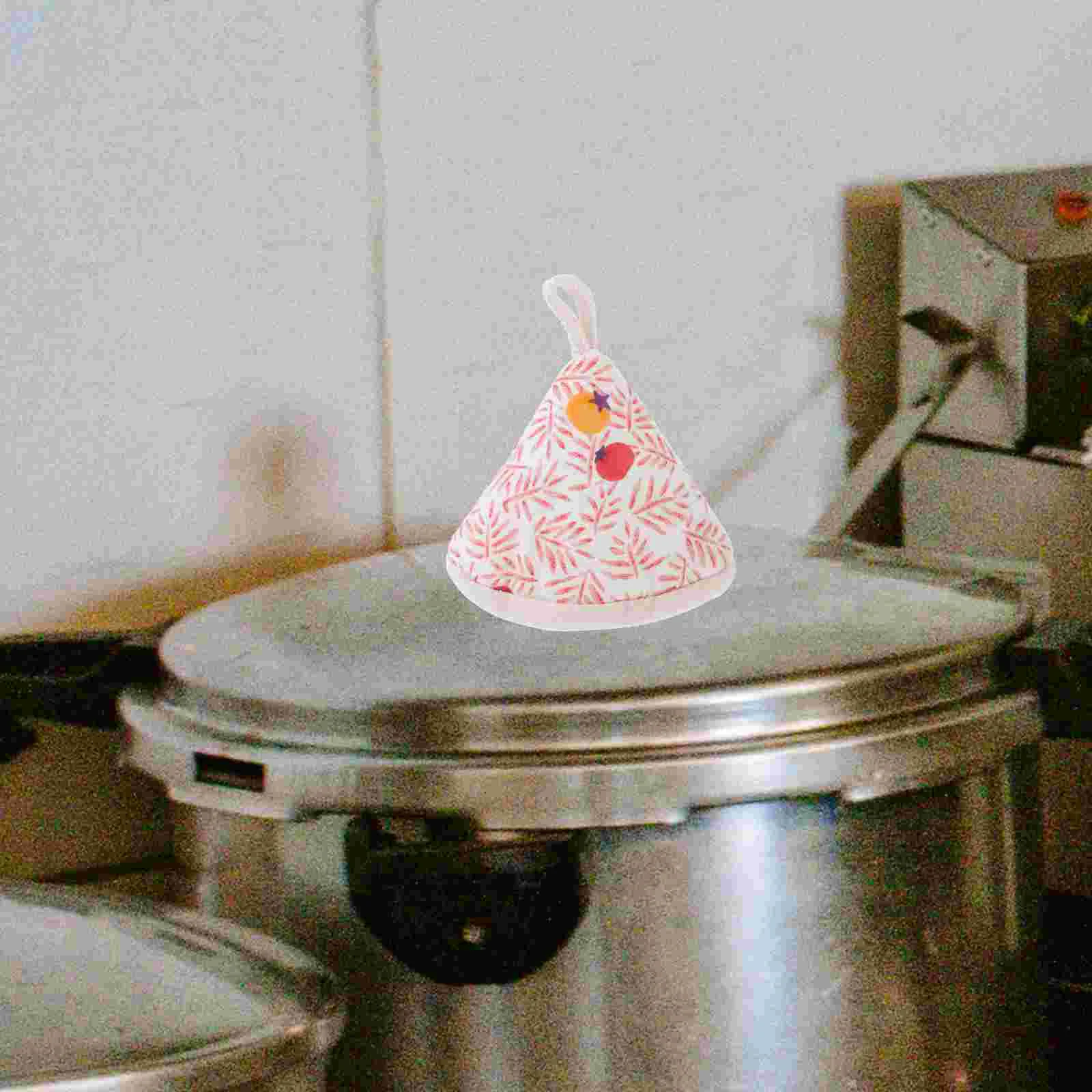 2 Pcs Anti-scalding Pot Lid Gloves Cooking Sleeves Griddle Knob Protector Kitchen Accessory Triangle Handle Cover