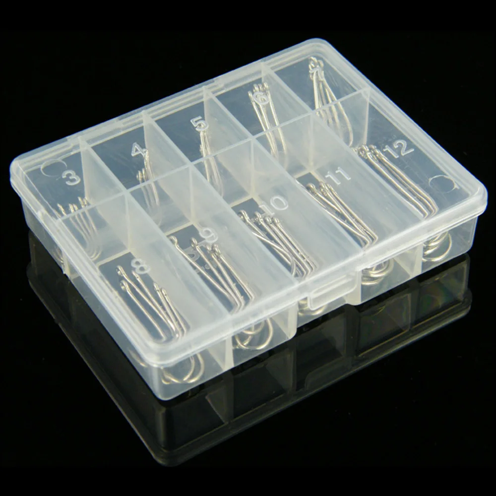 50-100 قطعة خطافات صيد فضية طويلة عرقوب خطافات صيد...