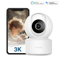Enhanced Indoor Security Camera with 360° Vision and Color Night Vision - C22 White EU Plug