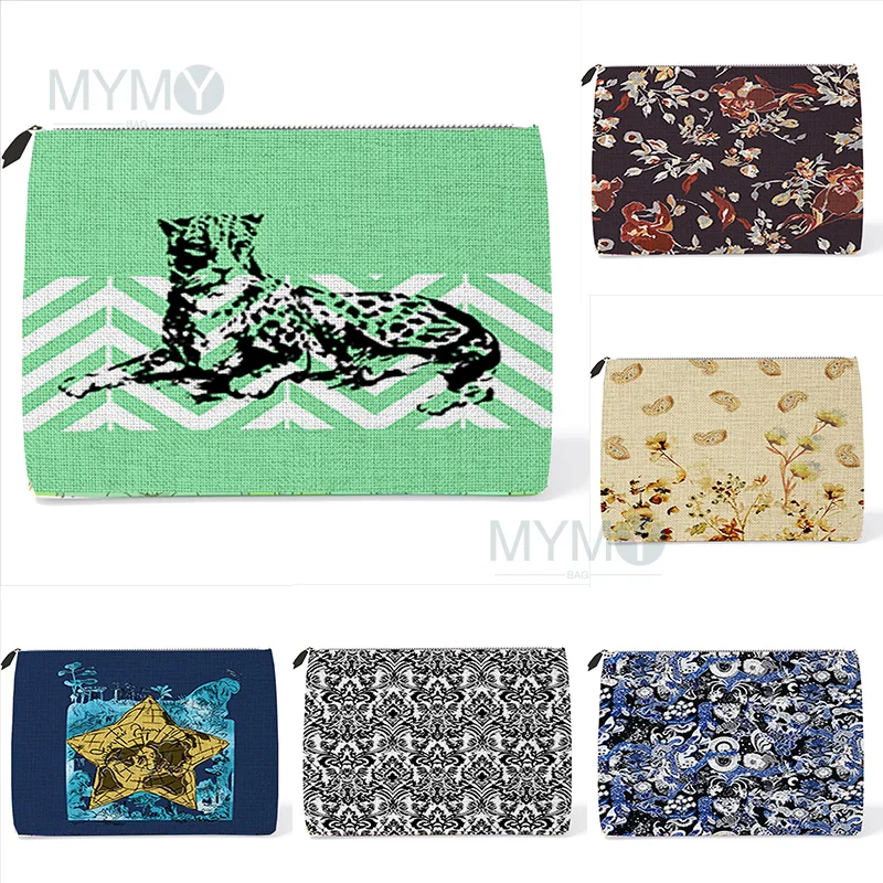 

Animal Tiger Print Cosmetic Bag Fashion Female Gift Makeup Organizer Vintage Casual Travel Toiletry Bags School Pencil Cases