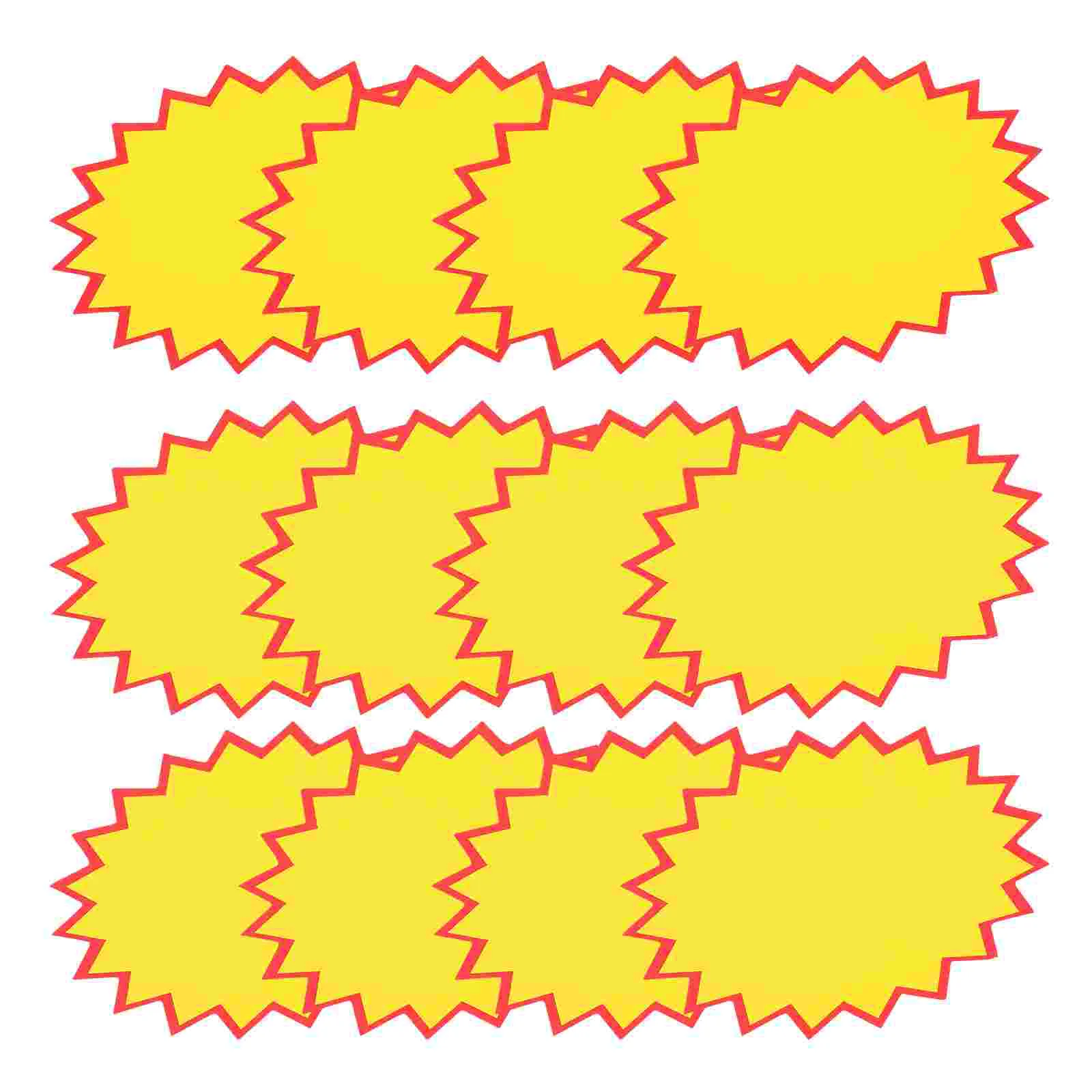 

100/200pcs Price Tag Advertising Paper Explosion Sticker Signs Price Tags Sales Price Label Tags For Supermaket Store 11x6cm