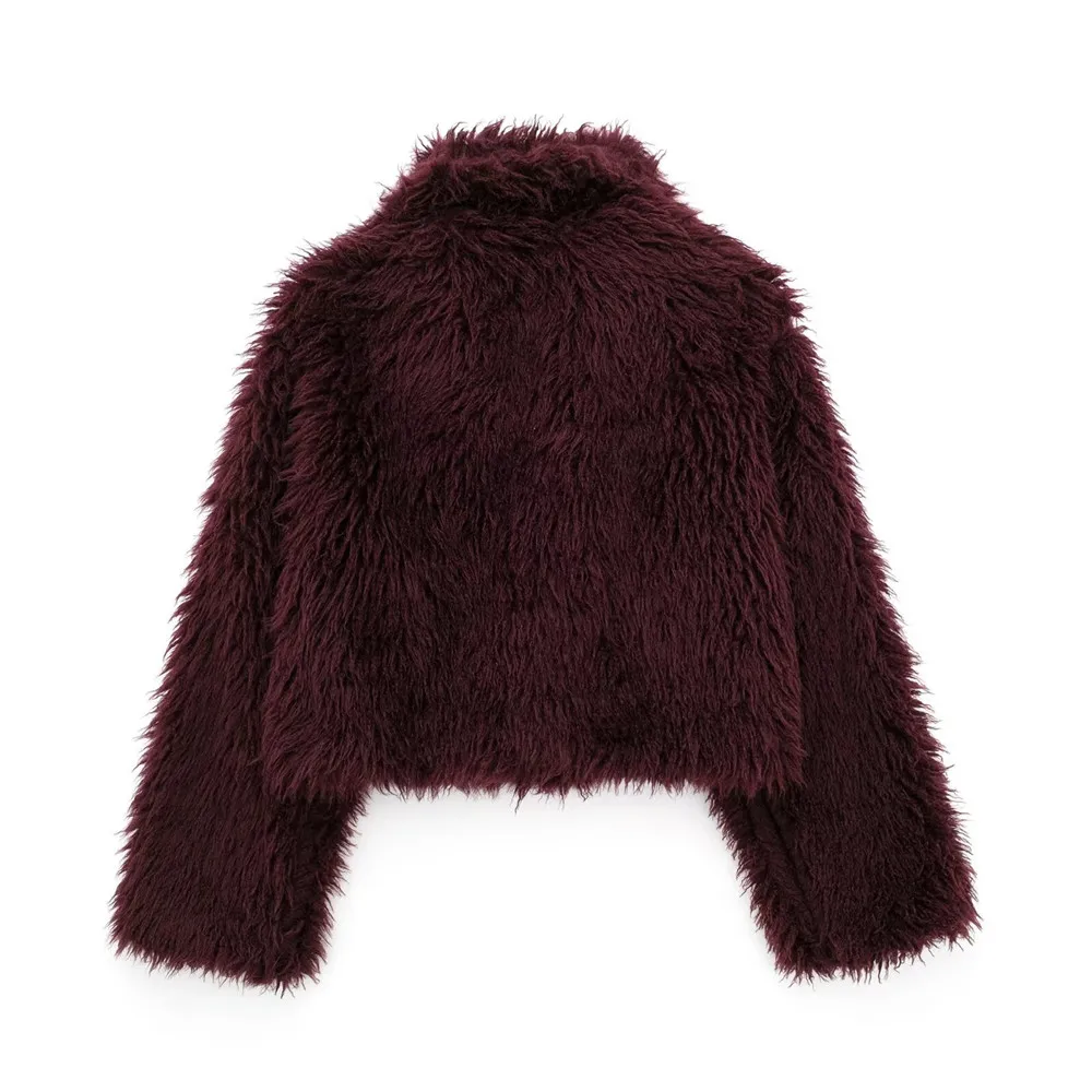 Y2Kvestidos De Fiesta2024 Autumn/Winter New Fashion Casual Women'S Short Faux Fur Slim Fit Top  Coat