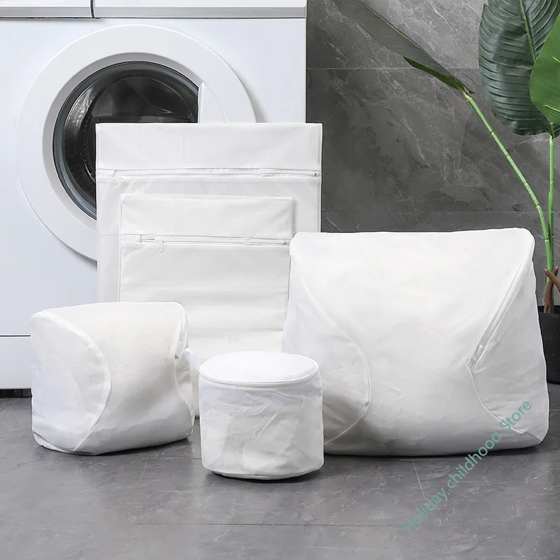 Fresh Solid Laundry Washing Bag Beautiful Zippers High Density Permeable  Mesh Large Washing Machine Protection Bags For Clothes