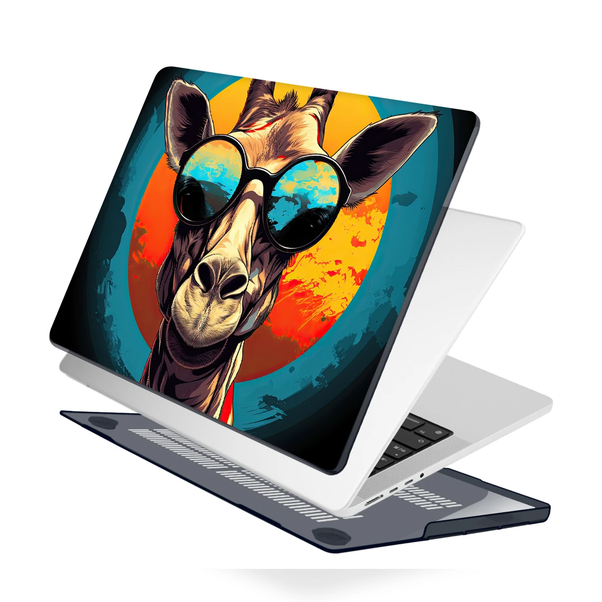 Estojo Rígido para Impressão de Girafa para Macbook Óculos de Sol 14 16 m3 2023 Air Pro 13 A2338 A2337 A2681 15 Polegada A2941 m2 Retina A2779 - Imagem 5