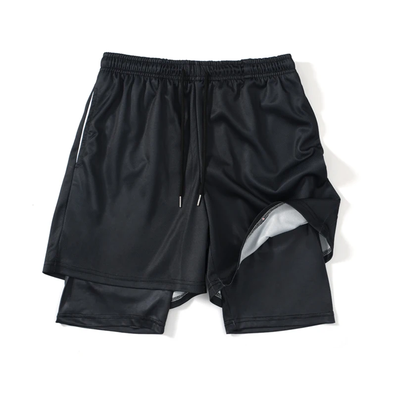 240216 AOT Gym Shorts for Men 2 In1 Mesh Quick Dry Sport Shorts Mens Bodybuilding Fitness Summer Sportwear 2