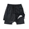 240216 AOT Gym Shorts for Men 2 In1 Mesh Quick Dry Sport Shorts Mens Bodybuilding Fitness Summer Sportwear 2