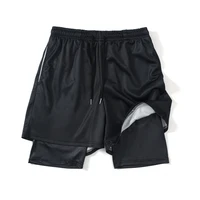 240216 AOT Gym Shorts for Men 2 In1 Mesh Quick Dry Sport Shorts Mens Bodybuilding Fitness Summer Sportwear 2