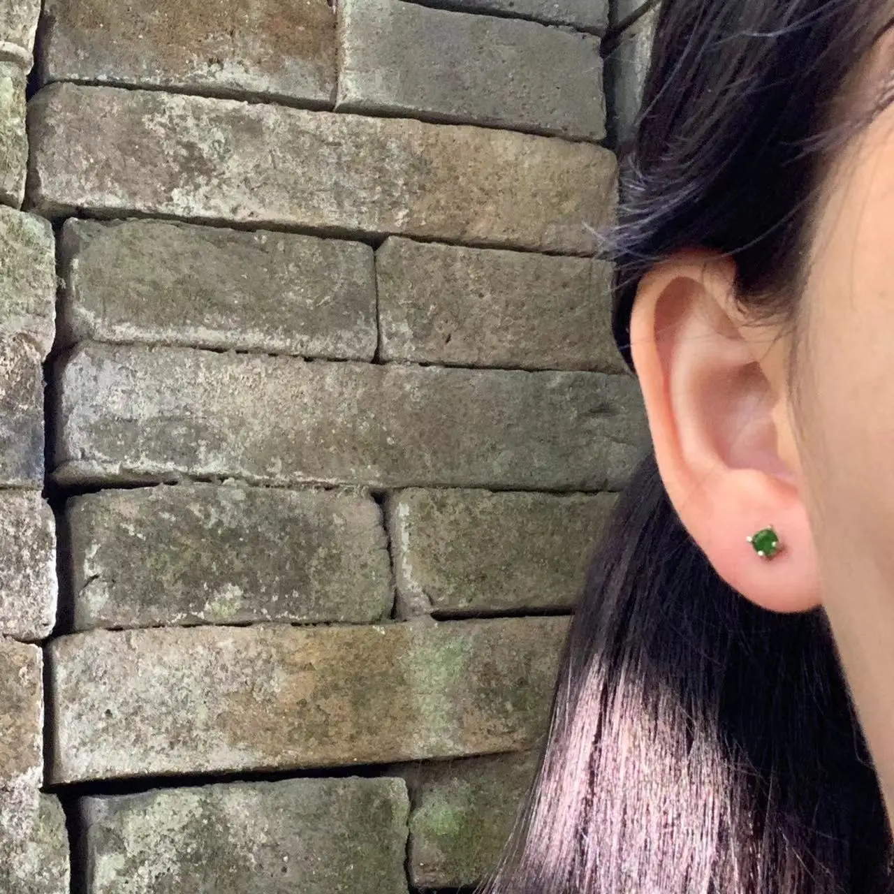 MM Natural Diopside Stud Earrings For Women Real 925 Sterling Silver Vintage Femme Gift Prevent Allergy Fine Jewelry Stone