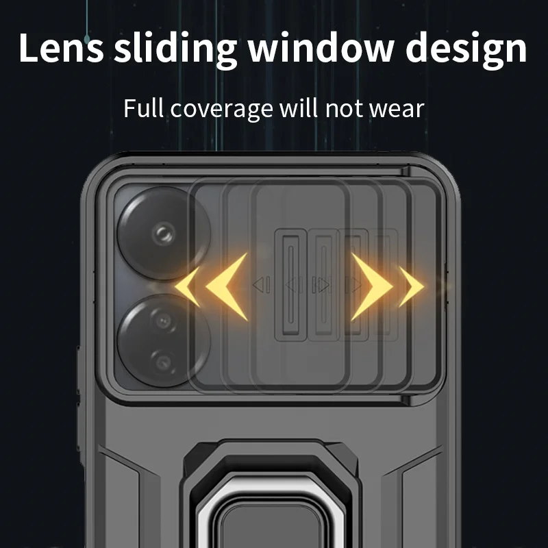 Armor Shockproof Case with Ring Magnetic Holder - Protective Cover