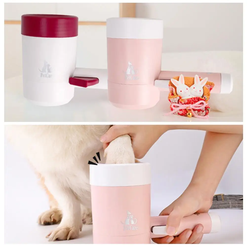 Pet Dogs Automatic Paw Cleaner Portable Electric Paw Washer Cup Foot Cleaner With Towel