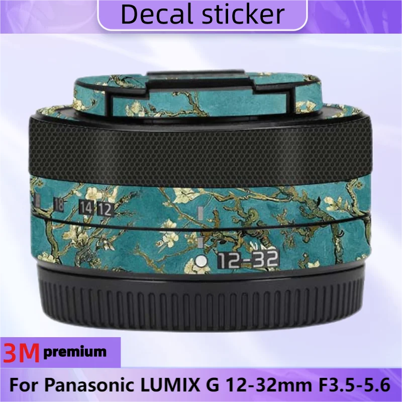 Per Panasonic Lumix G 12-32Mm F3.5-5.6 Adesivo Per Lenti Decalcomania Protettiva Per La Pelle Pellicola Avvolgente In Vinile Cappotto Protettivo Antig