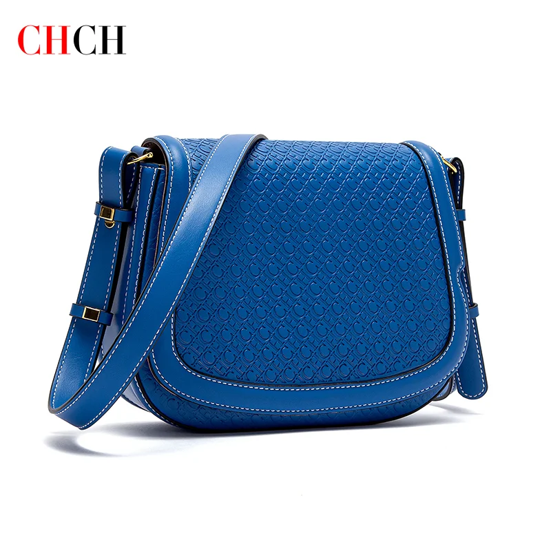 حقيبة نسائية للكتف من CHCH، بتصميم مربع صغير منقوش...