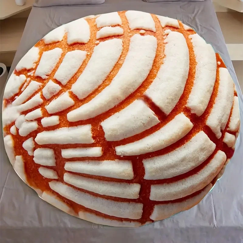 1pc 멕시코 음식 패턴 플란넬 담요 - 소파, 침대 및 소파를 위한 부드럽고 아늑한 라운드 담요 - 완벽한 생일 선물