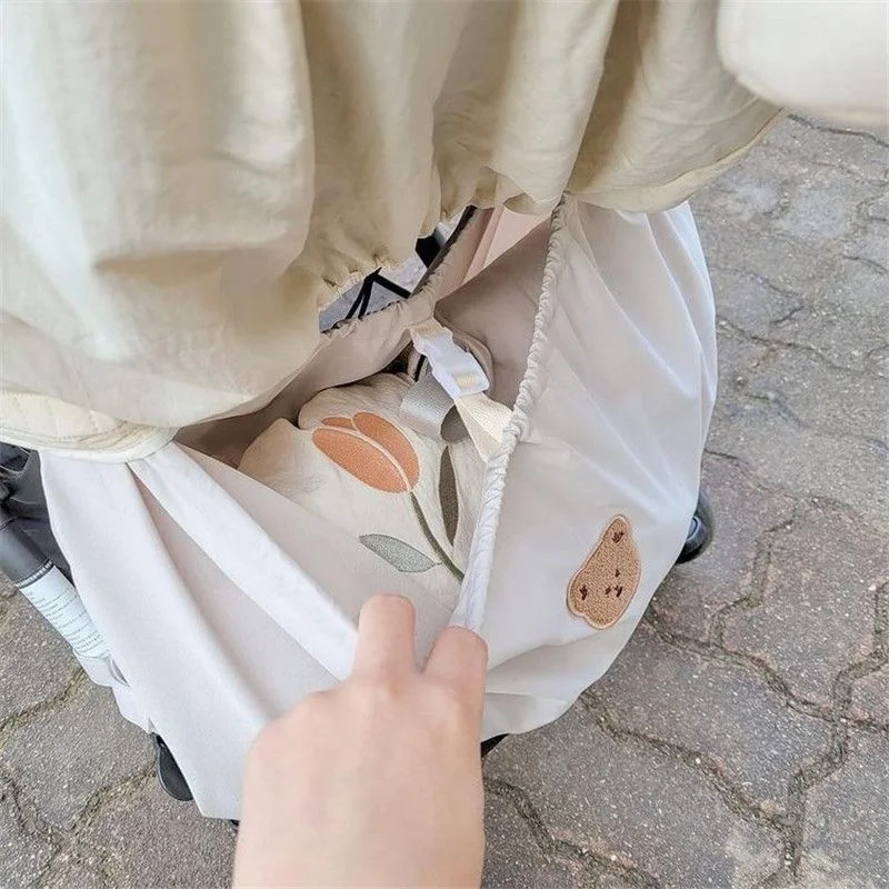 Borsa da appendere per passeggino, leggera e pieghevole, per riporre pannolini, salviette e biberon, accessorio essenziale per il passeggino - immagine 6